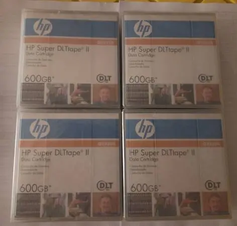Four New Hewlett Packard HP Q2020A Super DLT II 600GB Data Cartridges