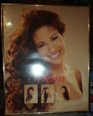 Selena picture frame and Selena remembered tape