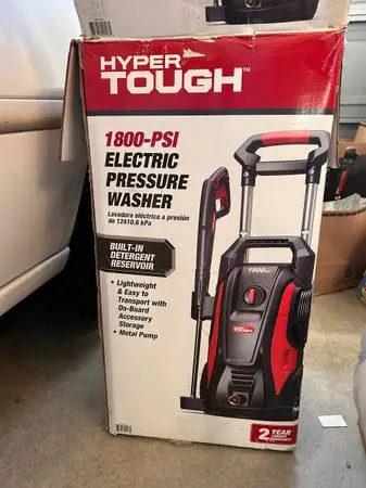 Hyper Tough 1800 PSI Electric Pressure Washer.