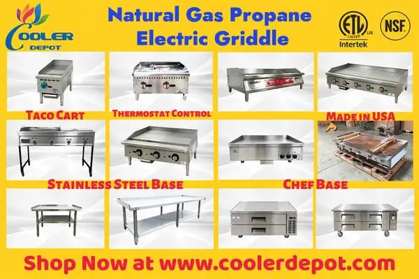 LP Natural Gas Propane Electric Manual Thermostat Griddle