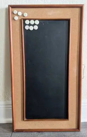 Combination Cork and Chalk Board