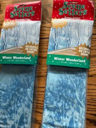 Holiday Winterland Wall Hanging 50ft x 4 ft EACH...