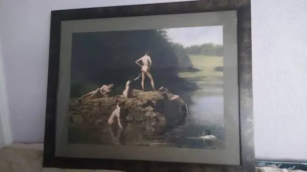 Thomas Eakins - Swimming, Framed Print 34.5 x 27.75