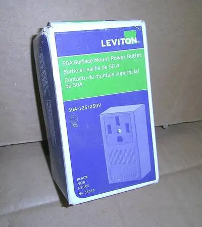 2 NEW Leviton Surface Mount Outlets - 50 Amp & 30 Amp - both for