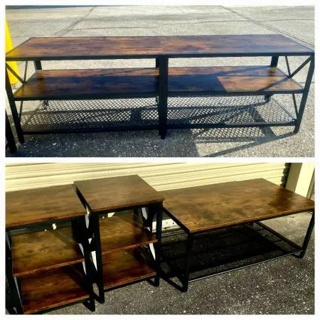 TV Stand End Tables Coffee Table Set