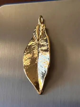 Vintage Maile Leaf Hawaiian heavy Dipped Gold.