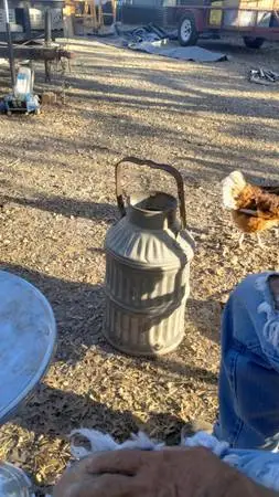 Antique California 5 gallon oil tin