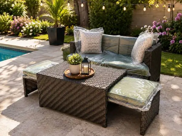 New outdoor patio furniture seating set Sunbrella pickup in pleasanton