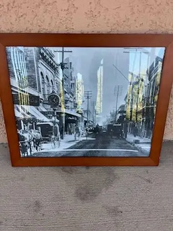 Downtown San Antonio Commerce Street 1800s Facing East Framed