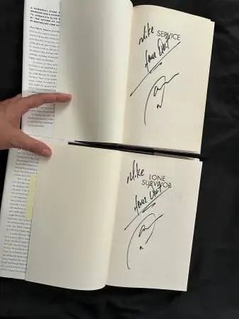 2- Signed Marcus Luttrell Books, 1st edition