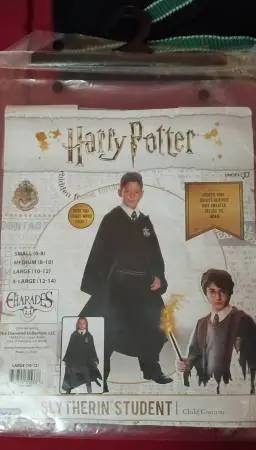Slytherin Student Halloween Costume. Child. Size large 10-12