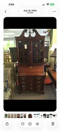 Vintage Jasper mahogany secretary.  PayPal / Cash - OK