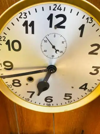 1930s German Judes time clock punch card machine mechanical wall clock