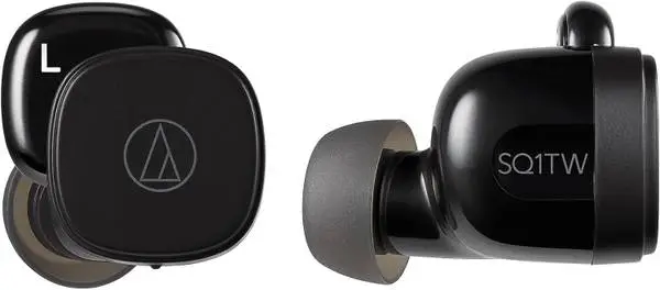 Audio-Technica ATH-SQ1TWBK Wireless in-Ear Headphones Black, BRAND NEW