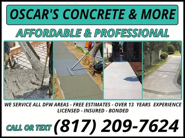 ~~~~~~~~~ OSCARS CONCRETE WORK ~~~~~~~~FREE ESTIMATES~~~~~~~~