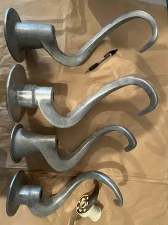 Aluminum 4 Spiral 20 quart Dough Hooks for Classic Mixers