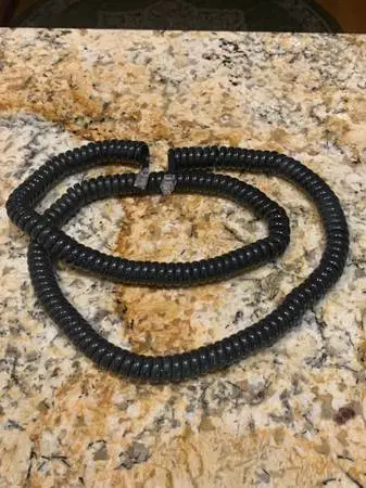BLACK SOFTALK COILED PHONE CORD 25 FT
