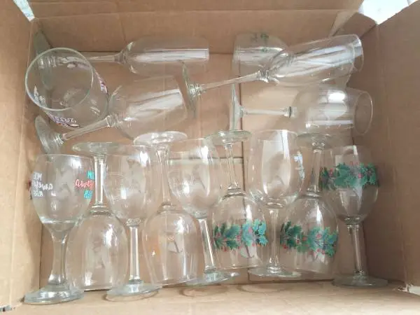 serving glass cups.