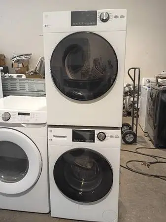 GE Stacked Set 3Month Warranty, Free delivery and Install