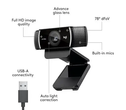 Logitech C922x HD Pro PC Webcam