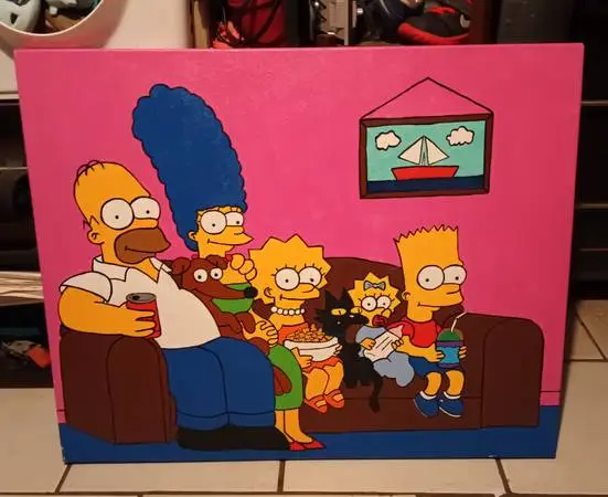 Simpsons painting