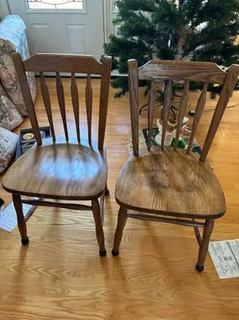 Sold oak chairs