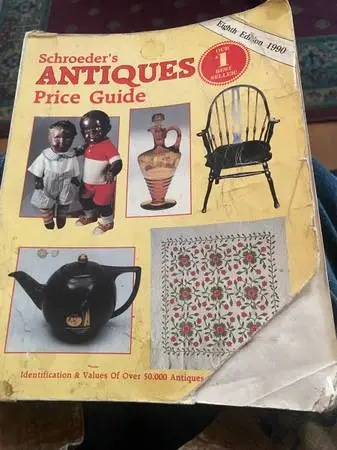Vintage book, 1990 Eighth Edition Schroeders Antiques Price Guide