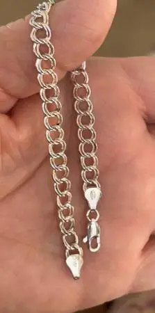 Italian Sterling Silver 925 Bracelet 7.5”