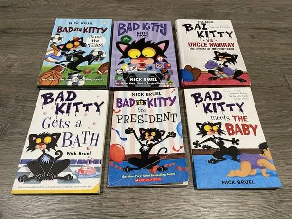 BAD KITTY By NICK BRUEL 6 Books  3 Hardcover & 3 Paperback