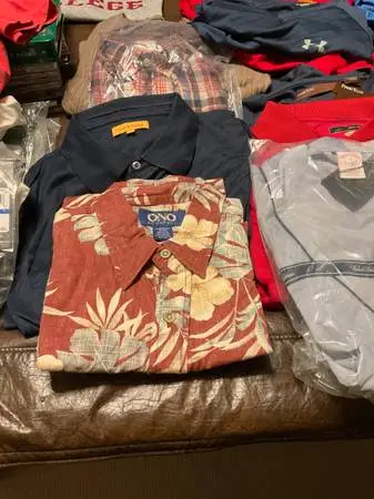 Designer shirts, button down and polo shirts brand new