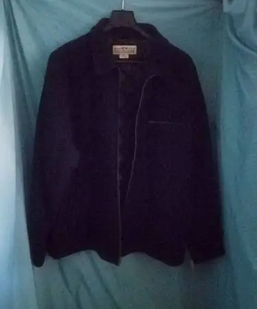 Mens XL Natural Issue 100% Black Wool Winter Coat with Quited Lining New w Tag