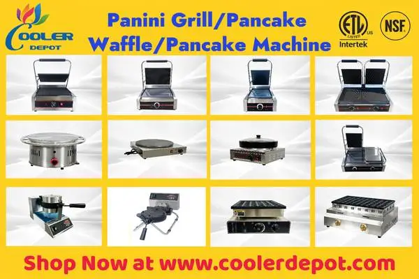 Electric Double Sided Panini Grill/Crepe Pancake Waffle Maker