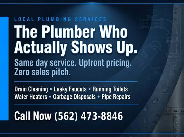 💧PLUMBER - Same Day Plumbing – No Callbacks, No Runaround, No Mess