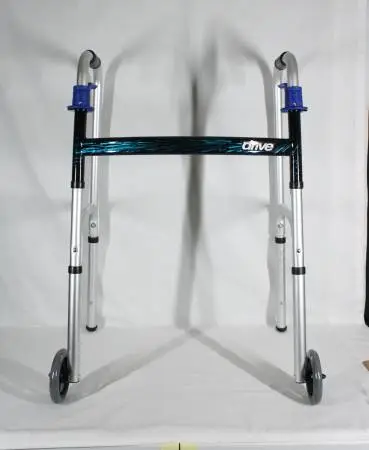 DRIVE DELUXE TRIGGER RELEASE FOLDING WALKER W/ 5 WHEELS 350 LBS CAP.