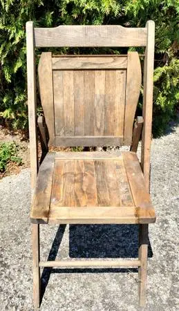 Vintage Wooden Fold Up Chair