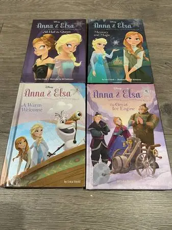 DISNEY FROZEN ANNA & ELSA by Erica David Hardcover Books 1-4 Set