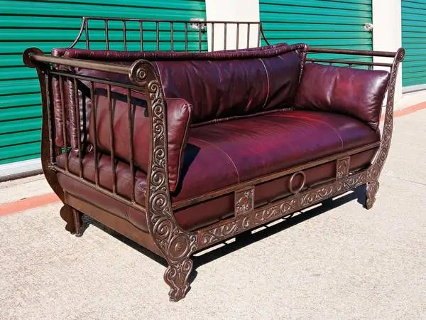 ERNEST HEMINGWAY TORO CORRIDA SOFA - OX BLOOD - RARE