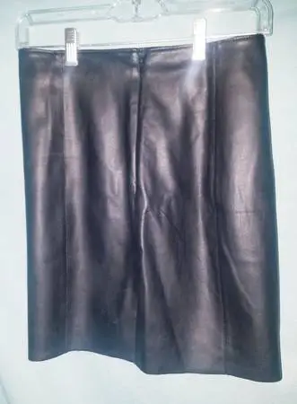 Black Express Pleather Mini Skirt Size 2 Excellent Condition