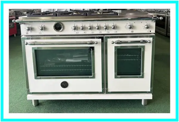 Bertazzoni Heritage 48 Free Standing Dual Fuel Range Ivory Gloss