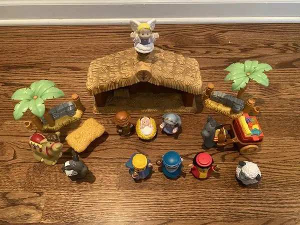 (*.*) LITTLE PEOPLE NATIVITY SET ~ DELUXE SET with SOUND