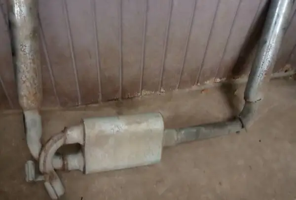 Muffler with two tips