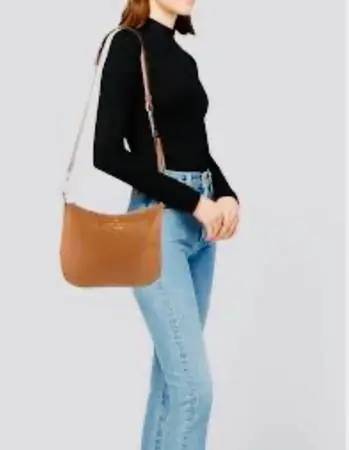 ♠️Kate Spade Rosie Large Pebbled Leather Crossbody Bag, Gingerbread Like NEW