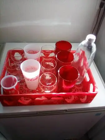 Coca Cola Crate And Glasses/ Bottle