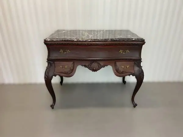 Antique French Louis XV Style Mahogany Console Table