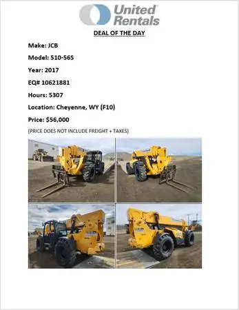 Selling Variable Reach Forklifts/Lulls - JCB 510-56S - Not a broker