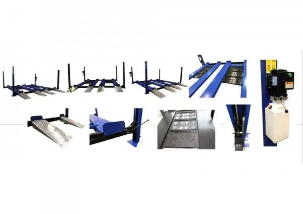 10K Capacity 4 Post 2 Car Automotive Storage Lift 110V