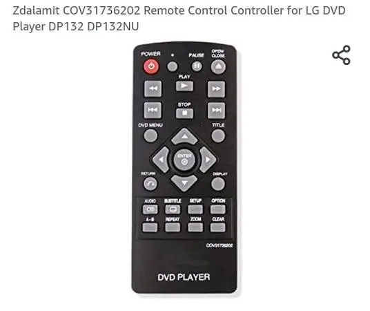DVD player remote
