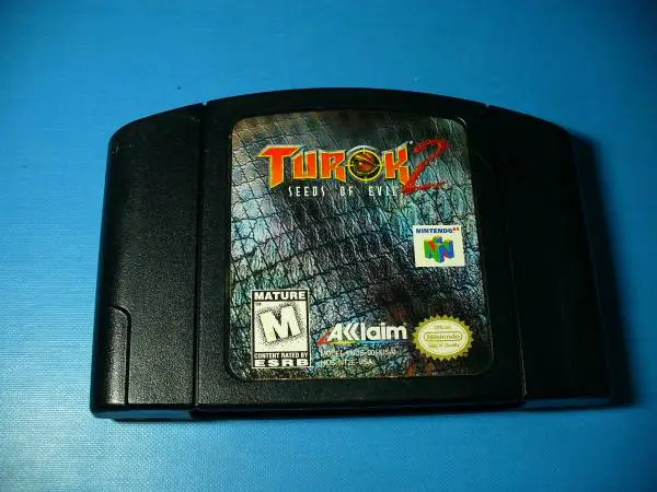 Nintendo N64 Turok 2 Seeds of Evil Video Game Cart (Black case) N64