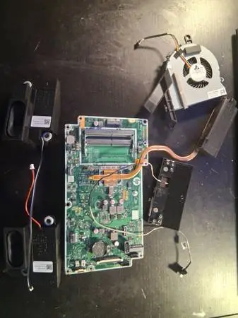 Inner Parts of HP 21 All in One Touch screen.