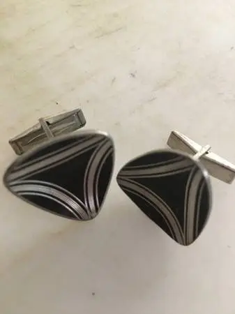 Art Deco metal cuff links